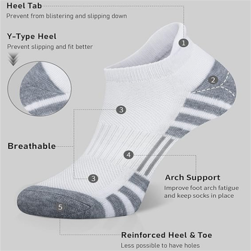 6/12 Pairs Low Cut Ankle Socks - đánh giá và giá Athletic Sock Cushion