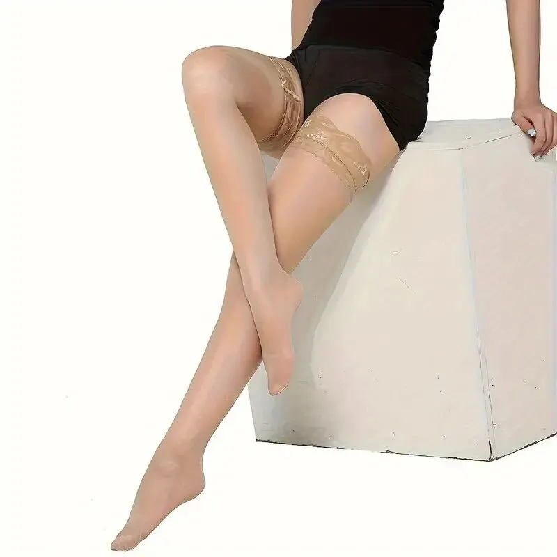 1 Pair Lace Trim Thigh High St - đánh giá và giá Thigh High Sock Stay Up